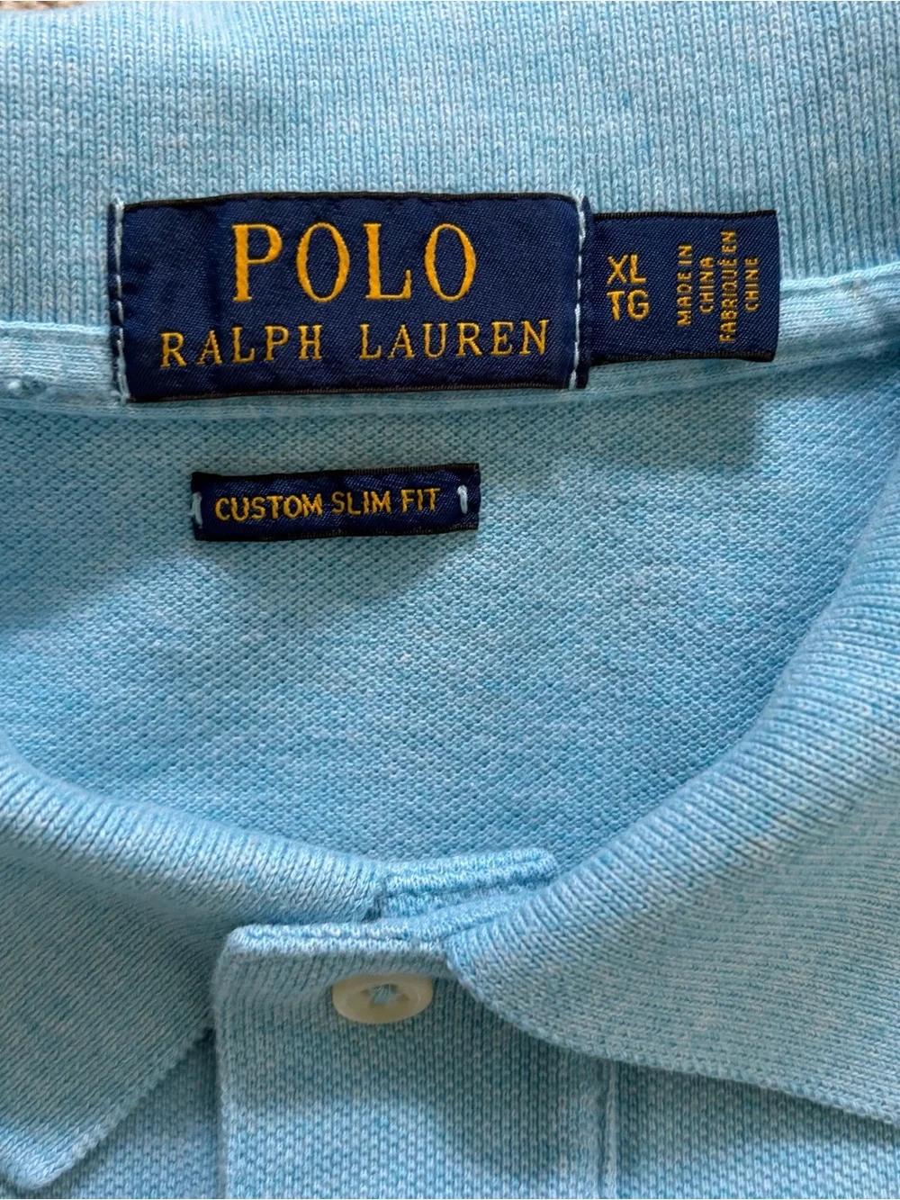 Polo by Ralph Lauren Light Blue Polo with Yellow Pony